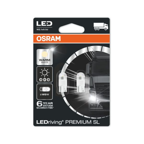 OSRAM lemputė LED 1W 24V W2.1X9.5D 5XBLI