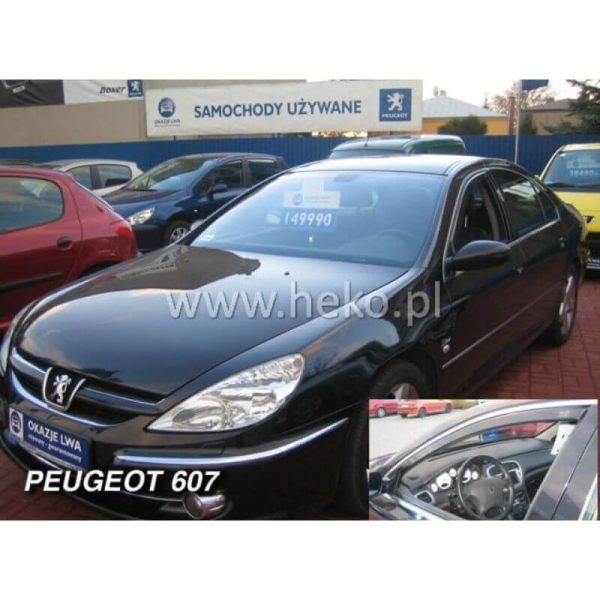 Vėjo deflektoriai PEUGEOT 607 4D, sedanas (PRIEKINIAI)