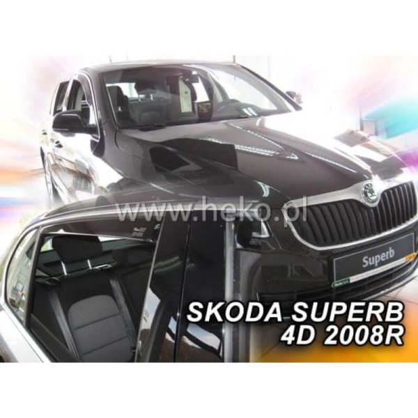 Vėjo deflektoriai SKODA SUPERB II 4D 2008-2015