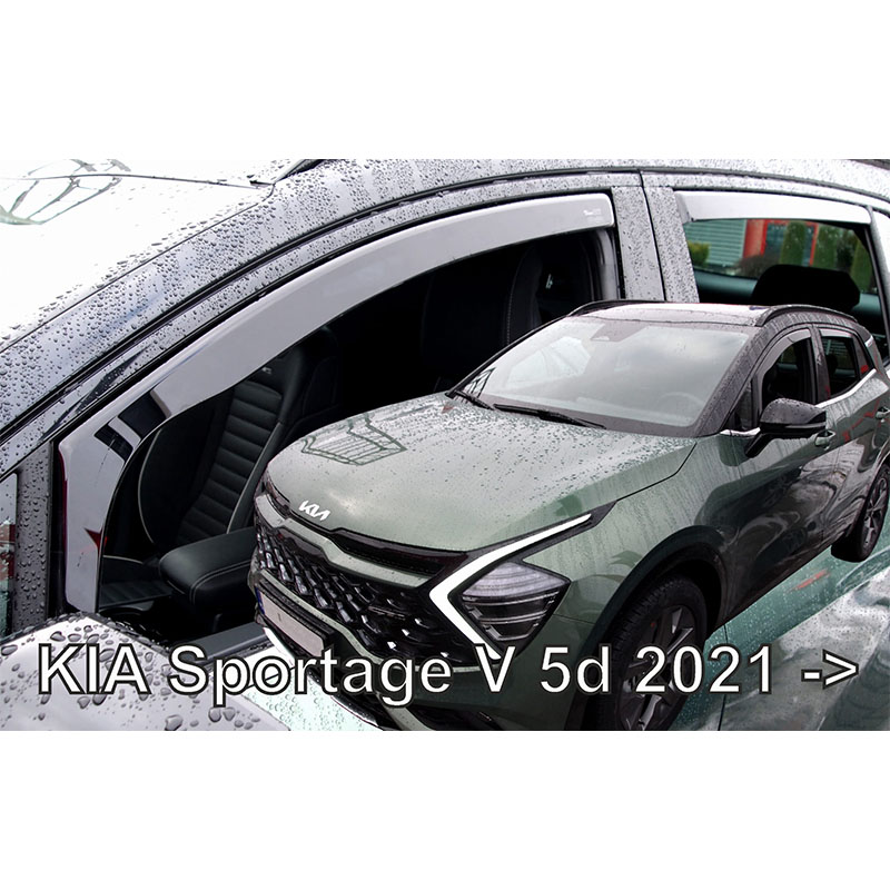 ClimAir Déflecteurs Latéraux Master Noir – Arrière Sur Mesure Pour Kia Sportage V (NQ5) 2021+, Ventilation Et Confort Optimal Sans Pluie !