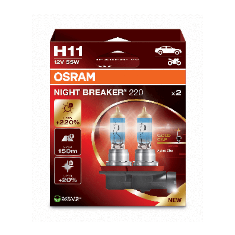 OSRAM lemputės H11 55W 12V NIGHT BREAKER 220 OSRAM lemputės H11 55W 12V NIGHT BREAKER 220