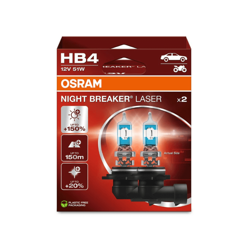 OSRAM lemputės HB4 51W 12V +150% NIGHT BREAKER LASER OSRAM lemputės HB4 51W 12V +150% NIGHT BREAKER LASER